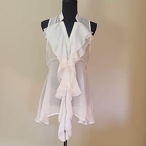 Vintage Ruffle Front Top